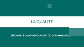 Réforme de la nomenclature : où en sommes-nous ?