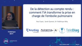 JFR Urgences- Symposium Telediag – De la détection au compte rendu : comment l’IA transforme la prise en charge de l’embolie pulmonaire