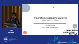 JFR Urgences – Traumatisme abdomino-pelvien grave : ayons des réflexes ! – Dr Paul CALAME